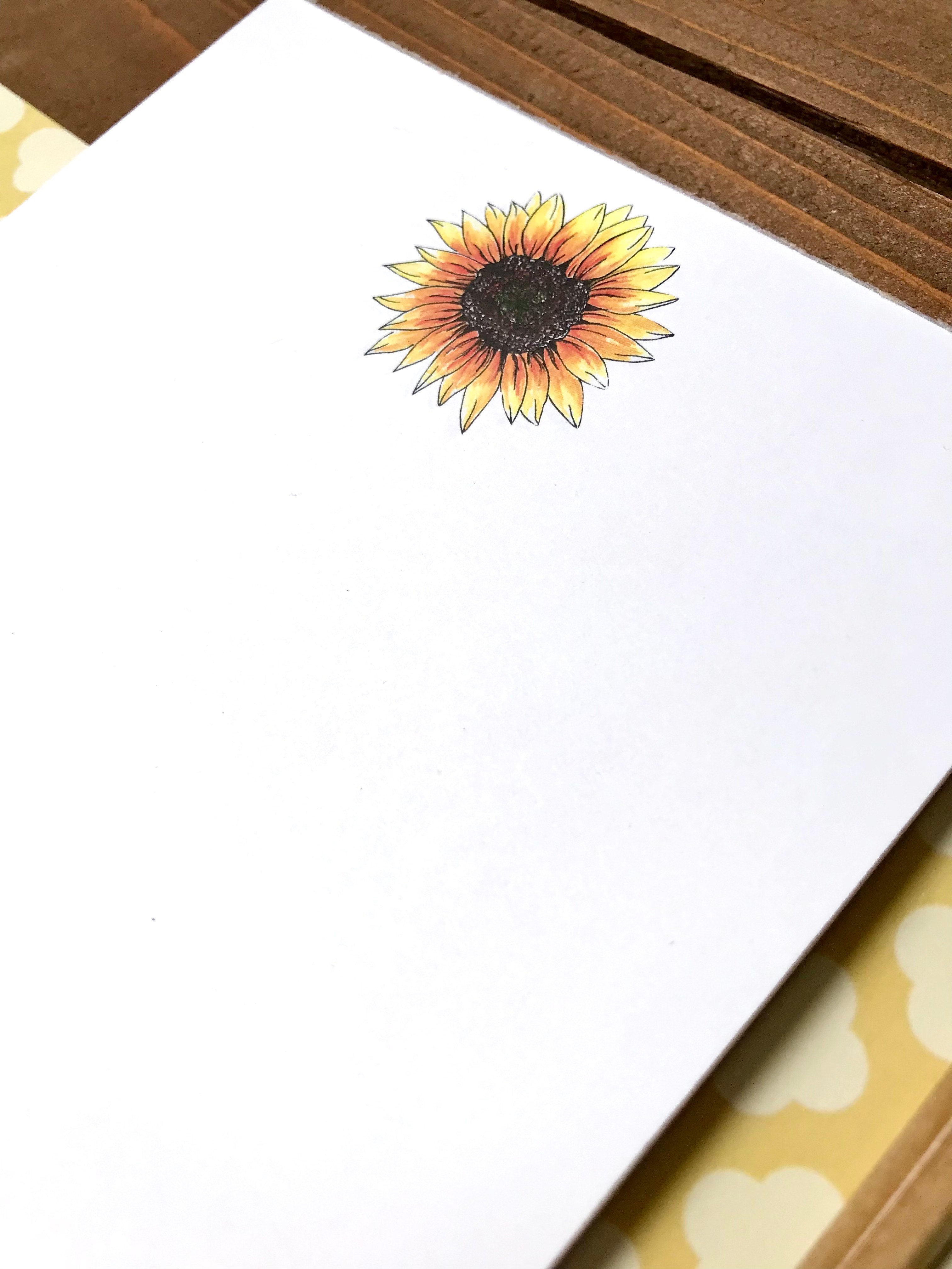 Sunflower Notepad - Personalization Available