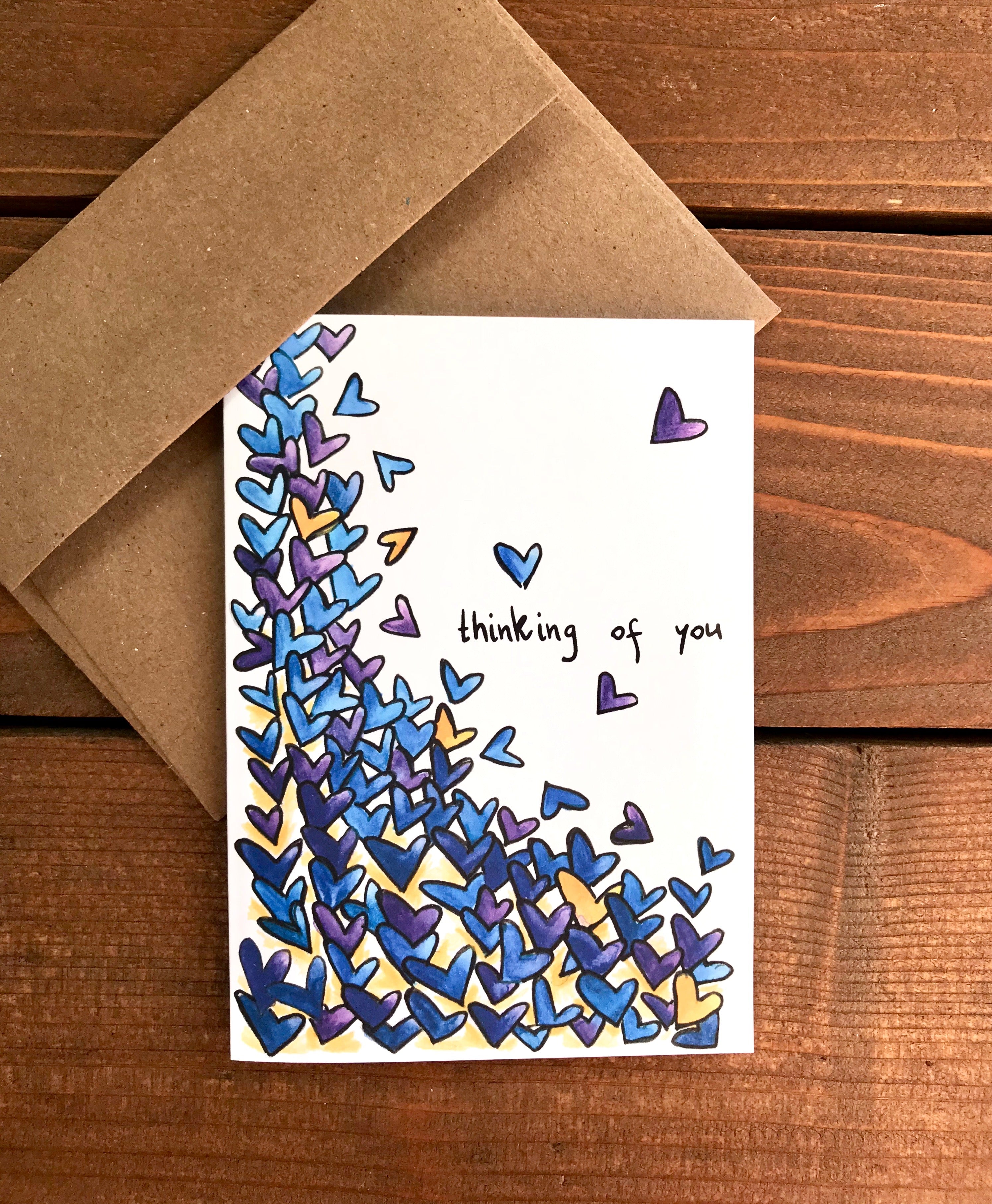 Tumbling Hearts Note Cards | Choose Your Message - Boxed Set of 8