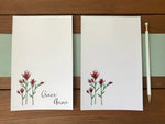 Indian Paintbrush Flower Notepad - Personalization Available