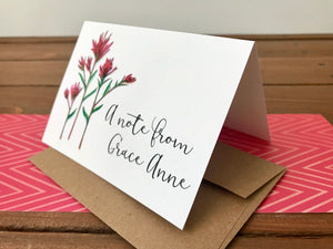 Indian Paintbrush Cards, Choose Your Message - Boxed Set of 8
