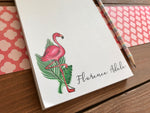 Flamingo Notepad  - Personalization Available