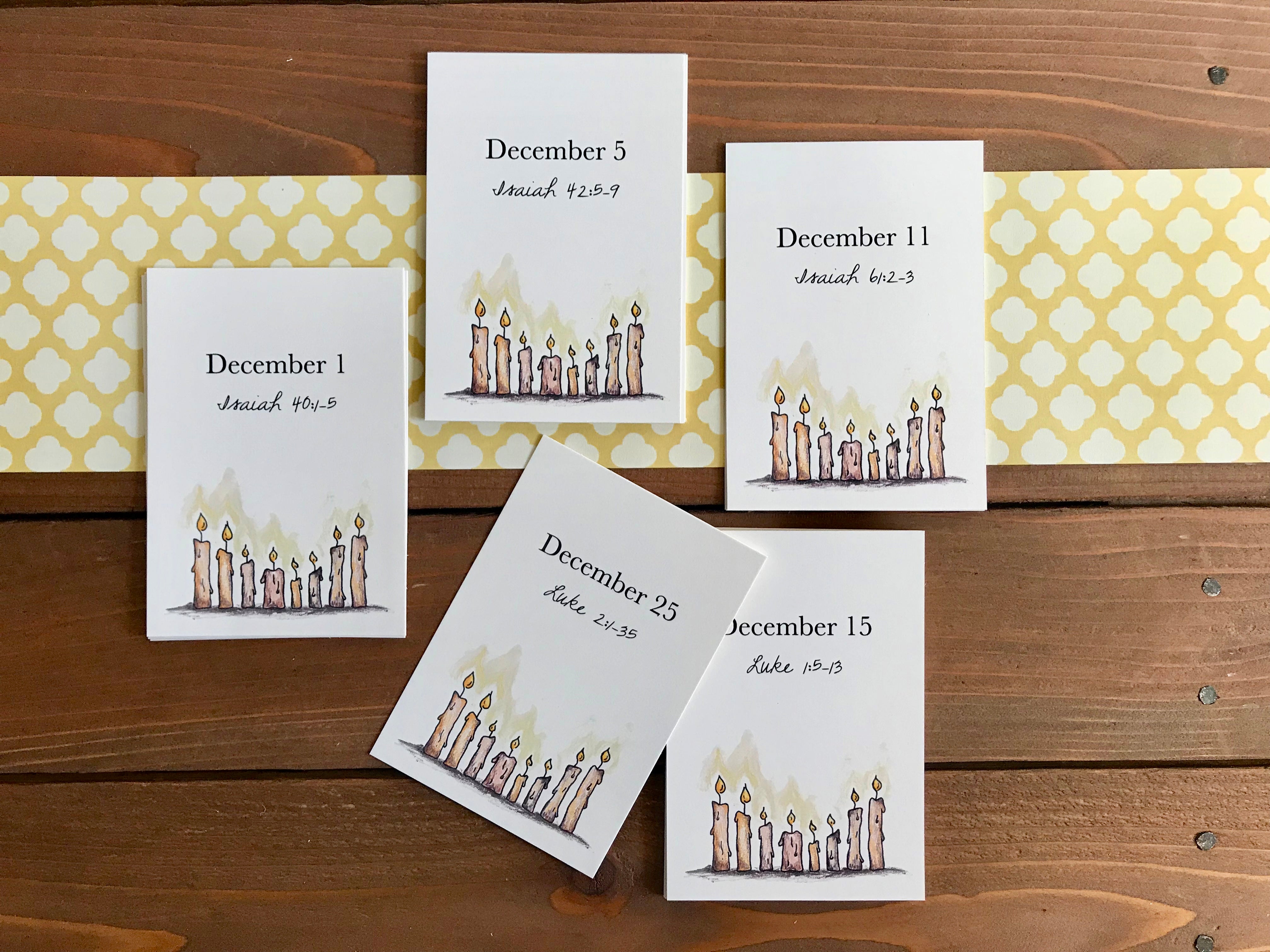 PRINTABLE Scripture Advent Calendar Card Deck | PDF Digital Download
