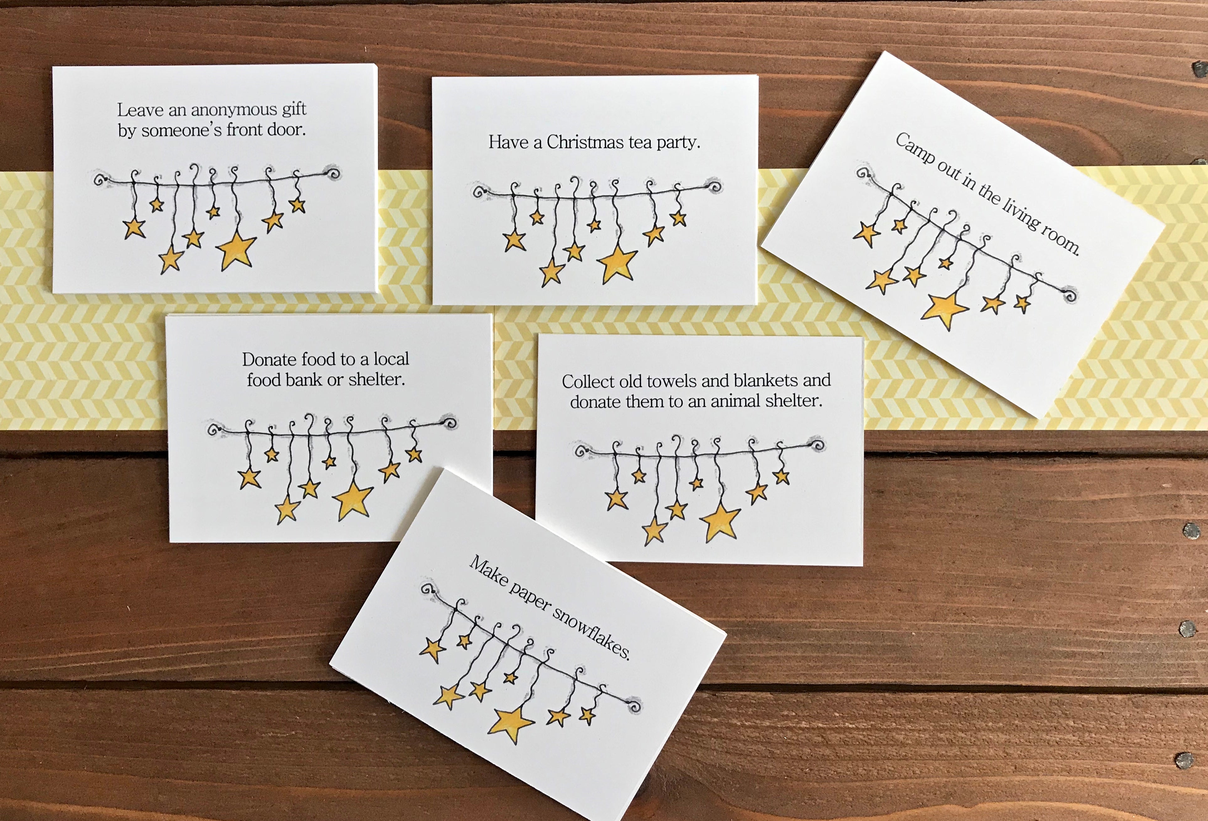 PRINTABLE Family Advent Calendar Card Deck PDF Digital Download