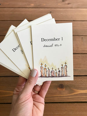 Scripture Advent Calendar Card Deck - Pack of 25 Cards