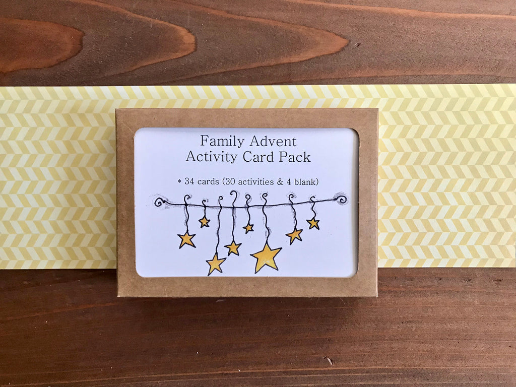 Family Advent Calendar Card Deck - Pack of 34 Activity Cards