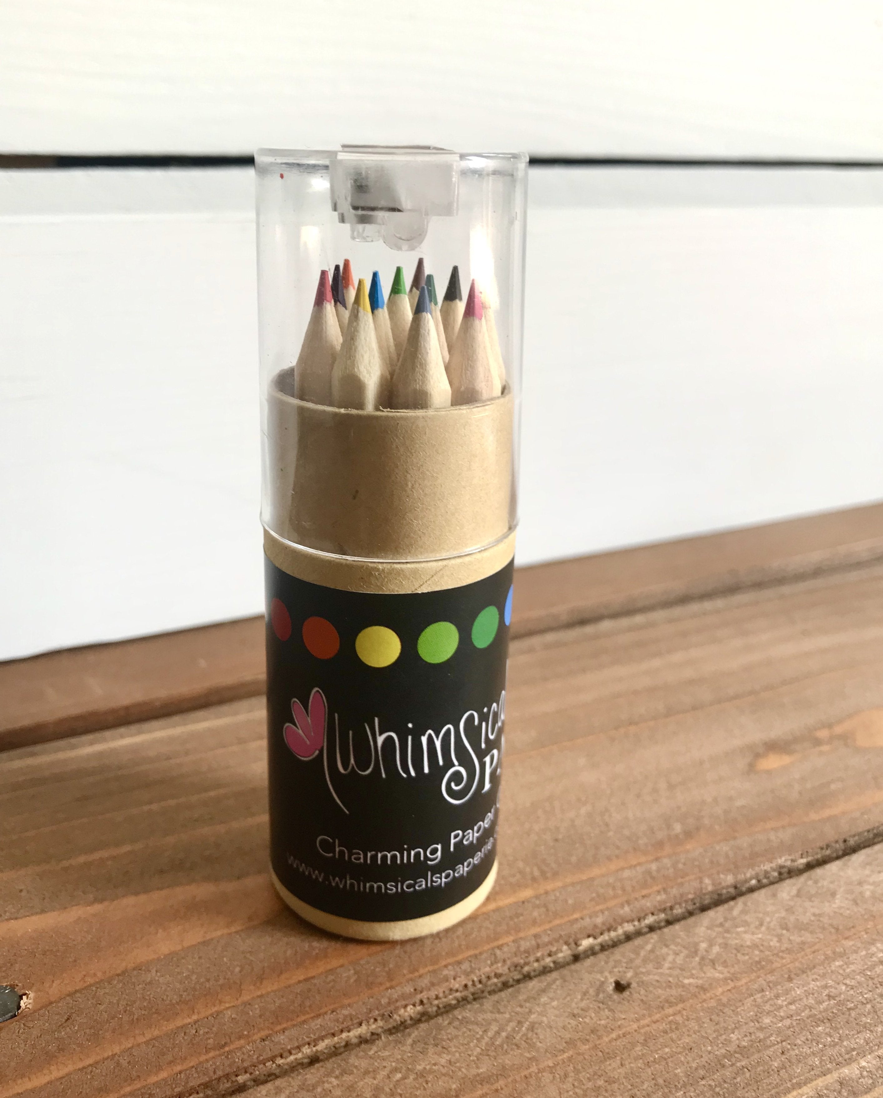 MISFIT Mini Colored Pencil Kit - Set of 12 with Storage Tube and Sharpener