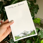 Mountains Notepad  - Personalization Available