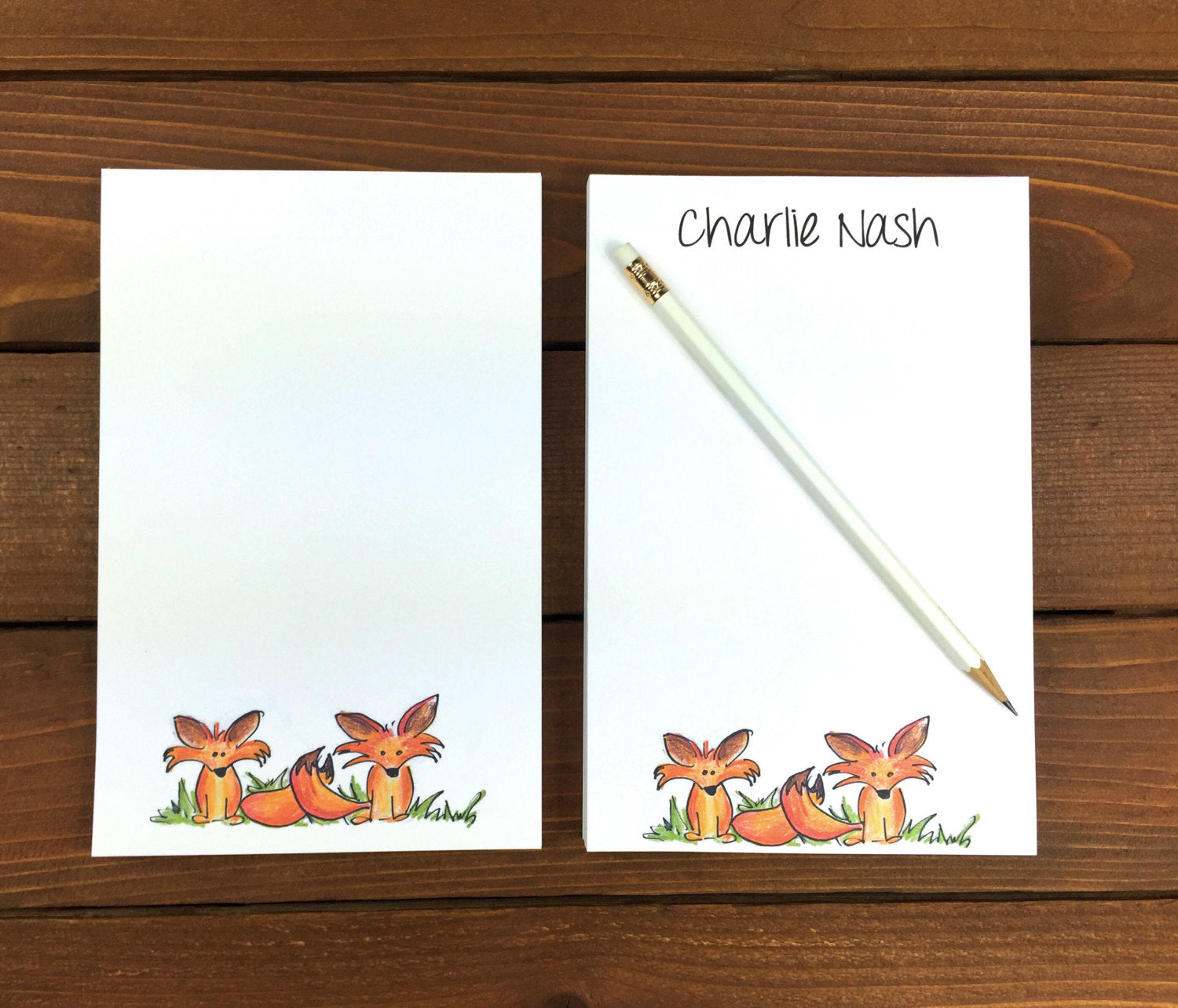 Fox Notepad - Personalization Available