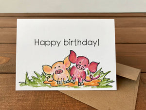 Pig Cards, Choose Your Message - Boxed Set of 8