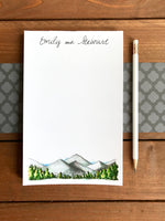 Mountains Notepad  - Personalization Available