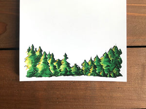 Pine Trees Notepad  - Personalization Available